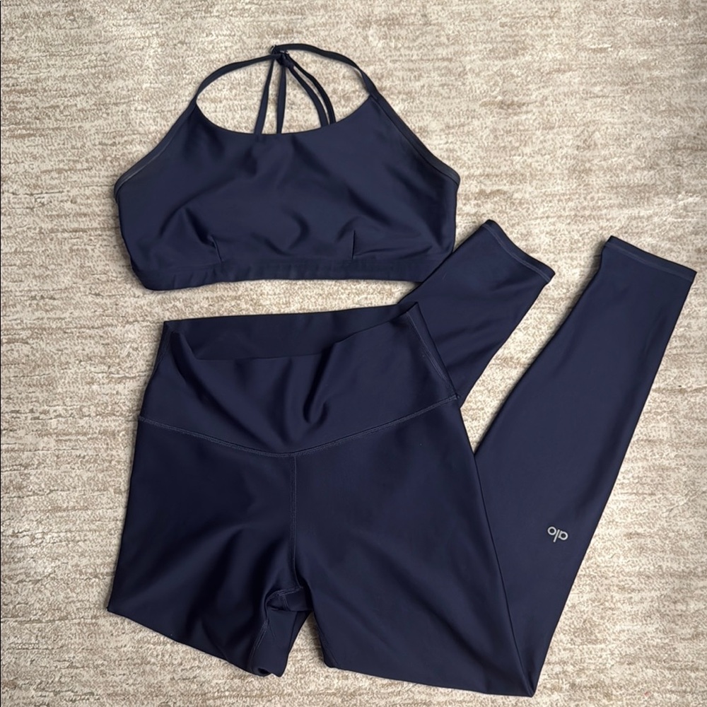 ALO Yoga Blue Sports Bra Intimates